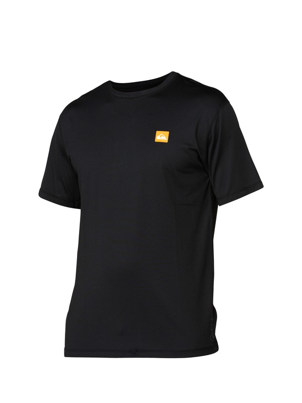 quiksilver, Men's Mullaway SS Rashguard, BLACK (blk) 0 Men's Mullaway SS Rashguard AQMWR00003 Quiksilver
