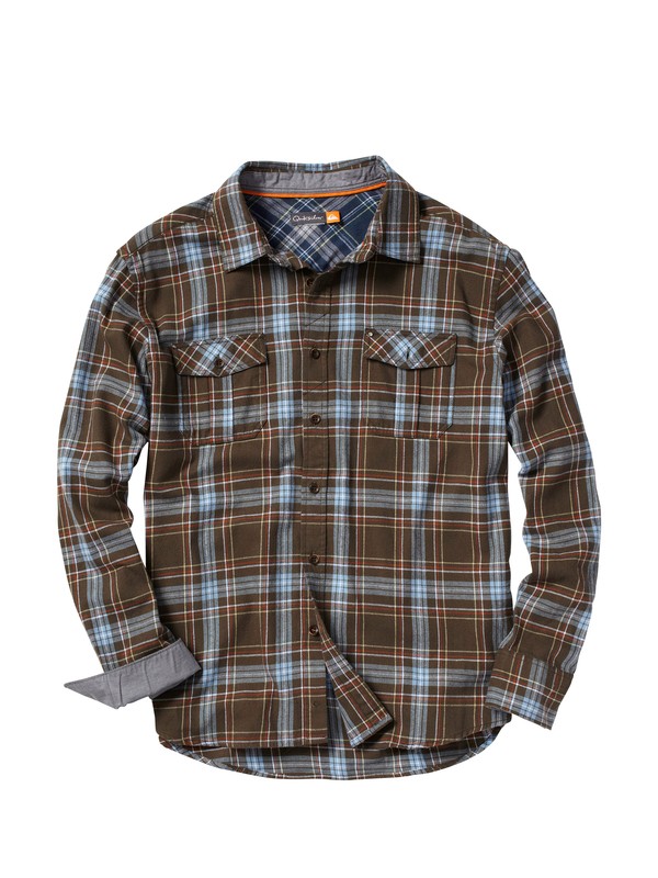 quiksilver, Men's Wamberal Long Sleeve Flannel Shirt, KONA (kqz0) 0 Men's Wamberal Long Sleeve Flannel Shirt AQMWT00021 Quiksilver