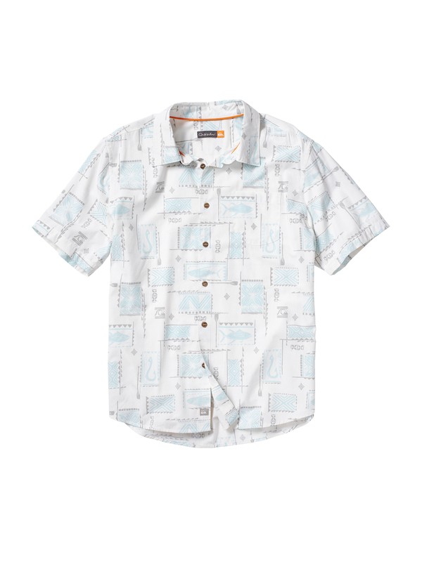 quiksilver, Men's Lawai Bay Short Sleeve Shirt, WHITE (wbb0) 0 Men's Lawai Bay Short Sleeve Shirt AQMWT00025 Quiksilver