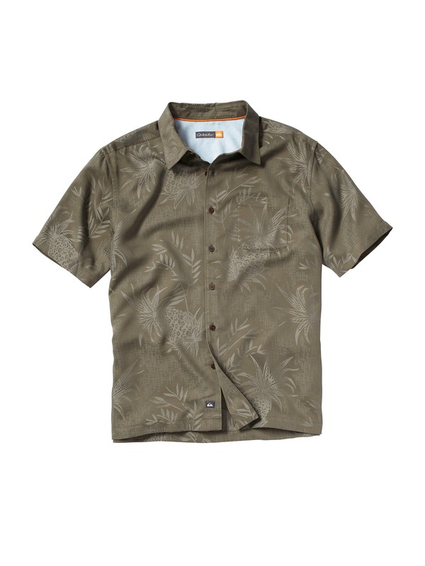 quiksilver, Men's Panui Cove Short Sleeve Shirt, KONA (kqz0) 0 Men's Panui Cove Short Sleeve Shirt AQMWT00032 Quiksilver