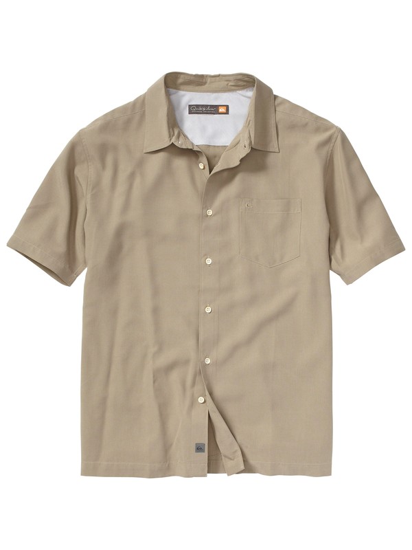 quiksilver, Men's Dune Bay Short Sleeve Shirt, ROPE (tms0) 0 Men's Dune Bay Short Sleeve Shirt AQMWT00056 Quiksilver