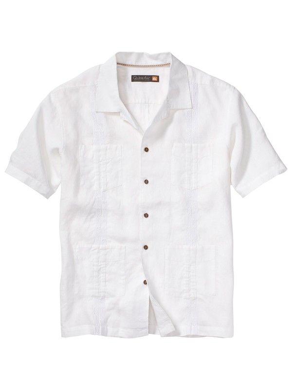 quiksilver, Men's Kahaluu Bay Short Sleeve Shirt, WHITE (wbb0) 0 Men's Kahaluu Bay Short Sleeve Shirt AQMWT00058 Quiksilver