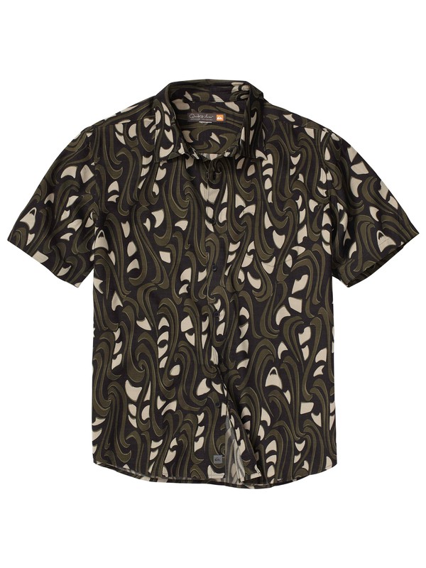 quiksilver, Men's The Wharf Short Sleeve Shirt, BLACK (kvj0) 0 Men's The Wharf Short Sleeve Shirt AQMWT00074 Quiksilver