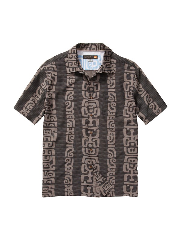 quiksilver, Men's Barbers Point Short Sleeve Shirt, BLACK (kvj0) 0 Men's Barbers Point Short Sleeve Shirt AQMWT00083 Quiksilver