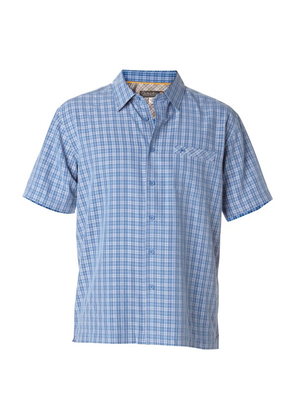 quiksilver, Men's Crescent Point Short Sleeve Shirt, LAKE (bqp0) 0 Men's Crescent Point Short Sleeve Shirt AQMWT00104 Quiksilver