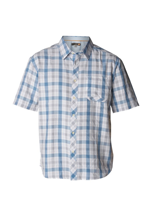 quiksilver, Men's Shelter Bay Short Sleeve Shirt, WAVE (bll0) 0 Men's Shelter Bay Short Sleeve Shirt AQMWT00129 Quiksilver