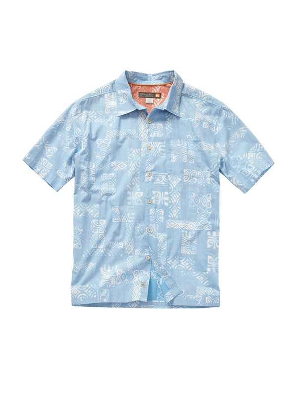 quiksilver, Men’s Tiki Tapa Short Sleeve Shirt, WAVE (bll0) 0 Men’s Tiki Tapa Short Sleeve Shirt AQMWT00139 Quiksilver