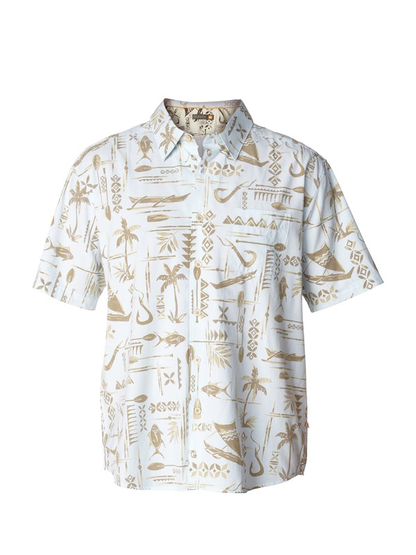 quiksilver, Men's Long Weekend Short Sleeve Shirt, CIELO (bfa0) 0 Men's Long Weekend Short Sleeve Shirt AQMWT00140 Quiksilver