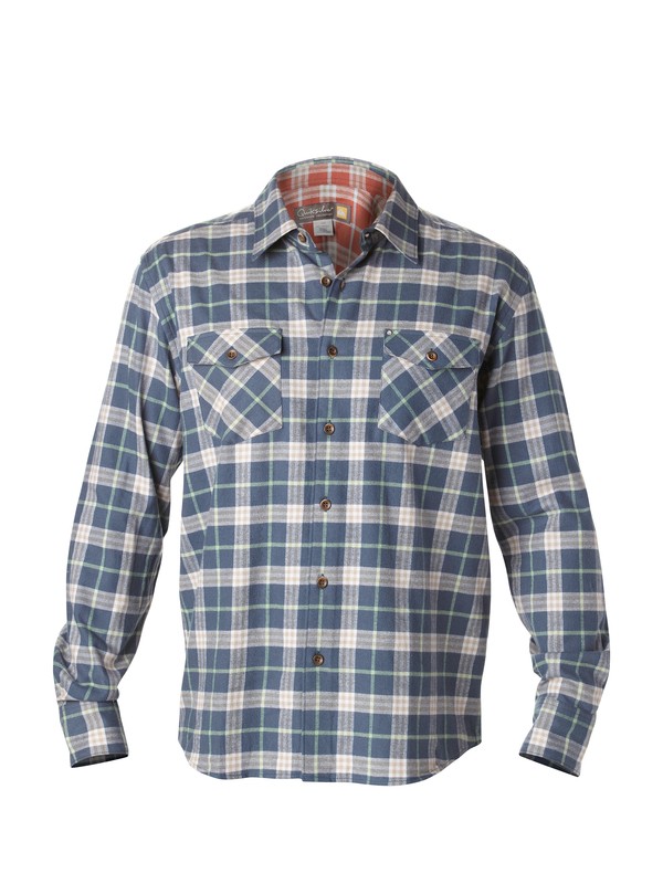 quiksilver, Men's Turner Island Long Sleeve Flannel Shirt, MIDNIGHT BLUE (bsl0) 0 Men's Turner Island Long Sleeve Flannel Shirt AQMWT00144 Quiksilver