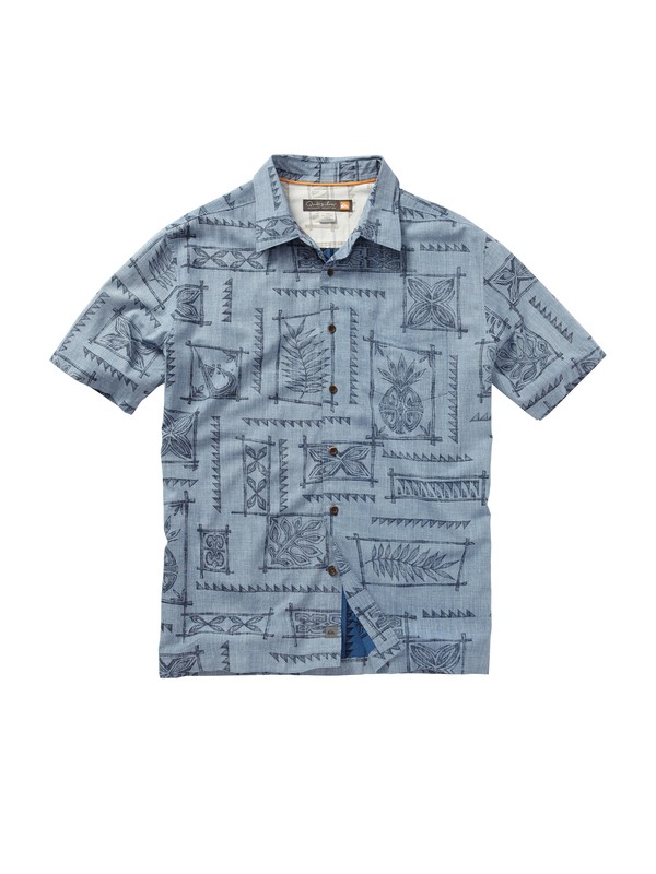 quiksilver, Men’s Olomana Short Sleeve Shirt, LAKE (bqp0) 0 Men’s Olomana Short Sleeve Shirt AQMWT00151 Quiksilver
