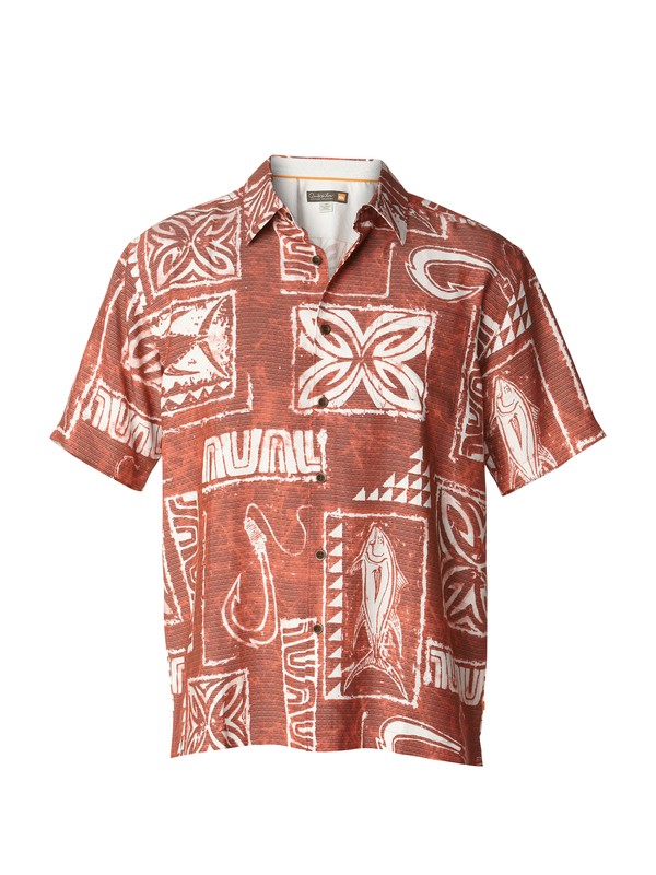 quiksilver, Men's Ilio Point Short Sleeve Shirt, AHI RED (cqn0) 0 Men's Ilio Point Short Sleeve Shirt AQMWT00155 Quiksilver