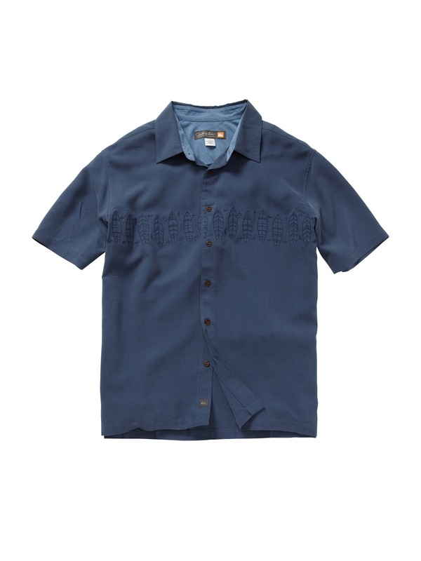 quiksilver, Men's Kamalo Short Sleeve Shirt, NIGHT (bsn0) 0 Men's Kamalo Short Sleeve Shirt AQMWT00159 Quiksilver