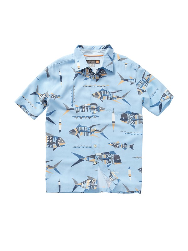 quiksilver, Men's Descanso Beach Short Sleeve Shirt, TILE (bgc0) 0 Men's Descanso Beach Short Sleeve Shirt AQMWT00161 Quiksilver