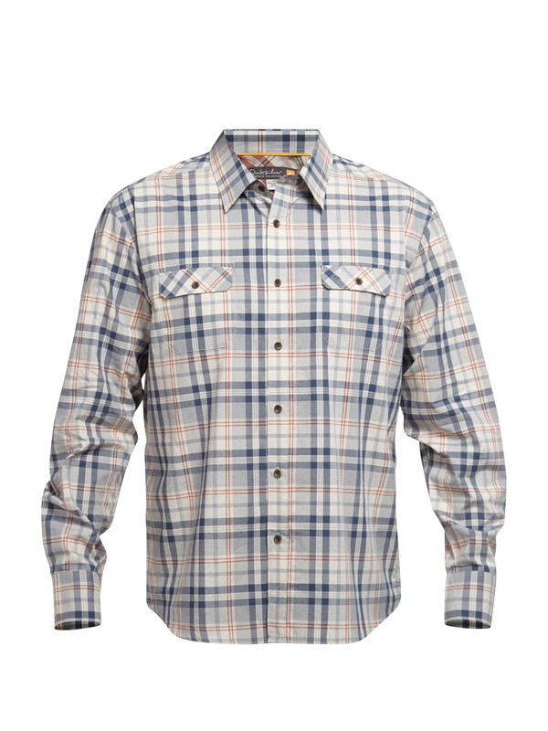quiksilver, Men's Kennet Bay Long Sleeve Shirt, MIDNIGHT BLUE (bsl0) 0 Men's Kennet Bay Long Sleeve Shirt AQMWT03012 Quiksilver