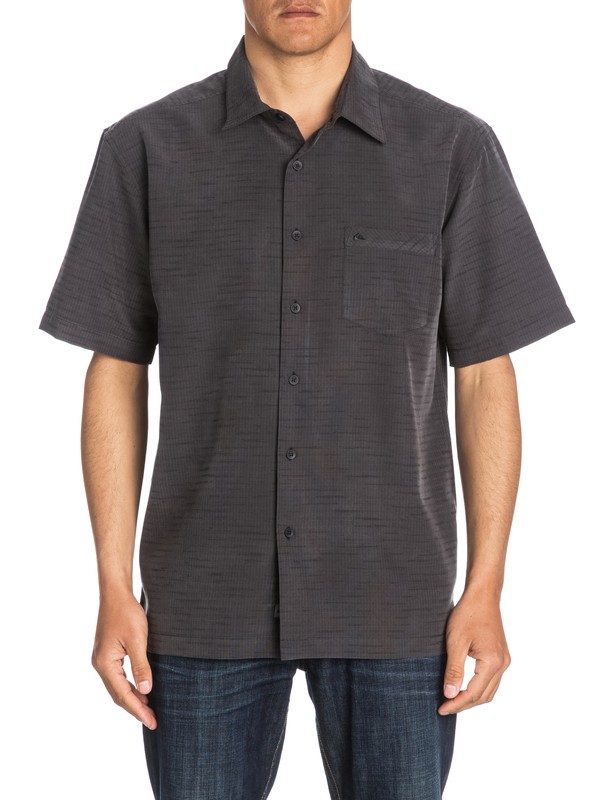 quiksilver, Waterman Centinela Short Sleeve Shirt, BLACK (kvj0) 0 Waterman Centinela Short Sleeve Shirt Black AQMWT03106 Quiksilver