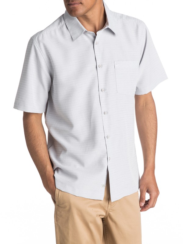 quiksilver, Waterman Centinela Short Sleeve Shirt, GREY (slr0) 0 Waterman Centinela Short Sleeve Shirt Grey AQMWT03106 Quiksilver