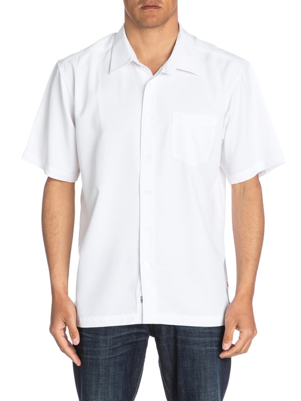 quiksilver, Waterman Clear Days Short Sleeve Shirt, WHITE (wbb0) 0 Waterman Clear Days Short Sleeve Shirt White AQMWT03107 Quiksilver
