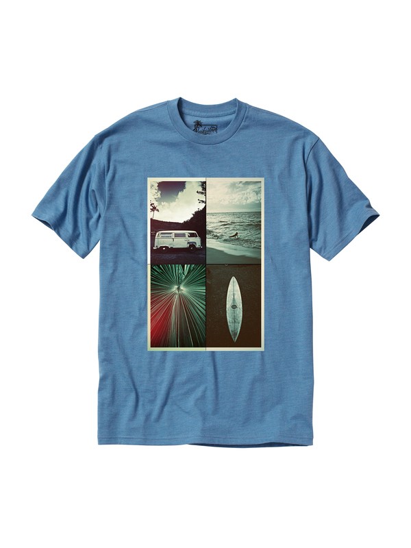 quiksilver, Men's Quad T-Shirt, WATERFALL HEATHER (bjlh) 0 Men's Quad T-Shirt AQMZT00014 Quiksilver