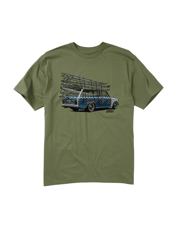 quiksilver, Men's Go Time T-Shirt, MARINE GREEN (gnt0) 0 Men's Go Time T-Shirt AQMZT00053 Quiksilver