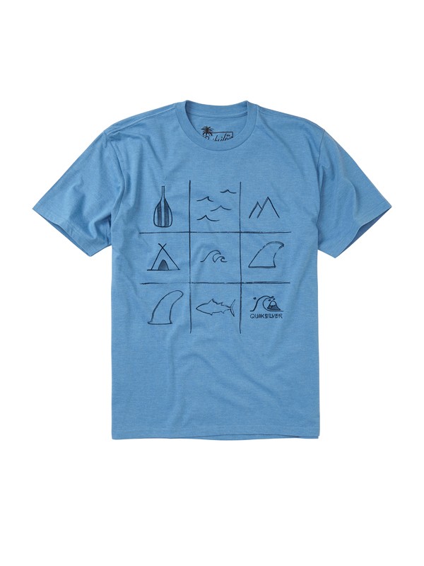 quiksilver, Men’s Outer Edge T-Shirt, WAVE HEATHER (bllh) 0 Men’s Outer Edge T-Shirt AQMZT00093 Quiksilver