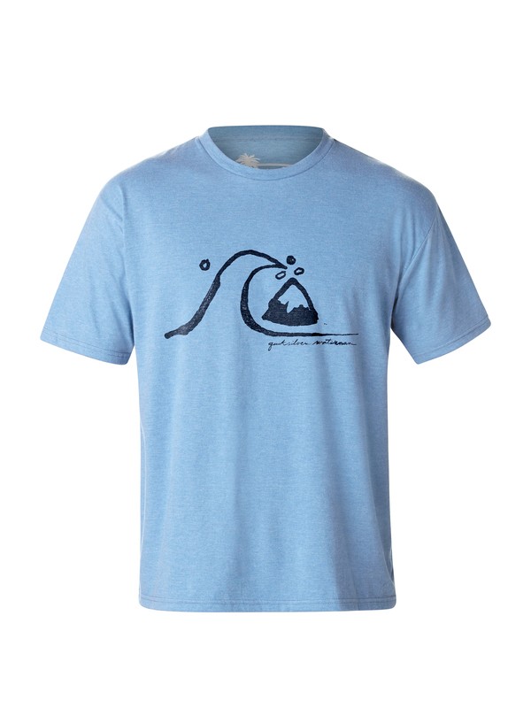 quiksilver, Men's Timeless T-Shirt, WATERFALL HEATHER (bjlh) 0 Men's Timeless T-Shirt AQMZT03005 Quiksilver