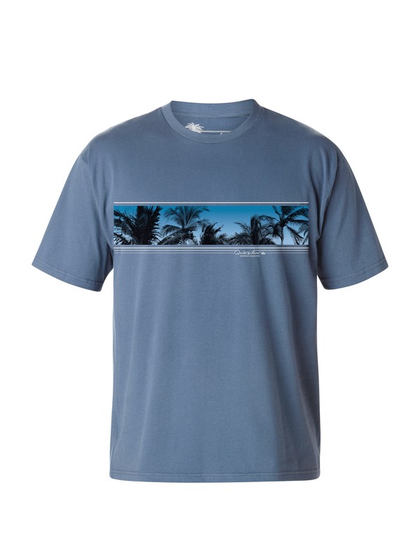 quiksilver, Men's Palm Shade T-Shirt, SCUBA (brd0) 0 Men's Palm Shade T-Shirt AQMZT03020 Quiksilver