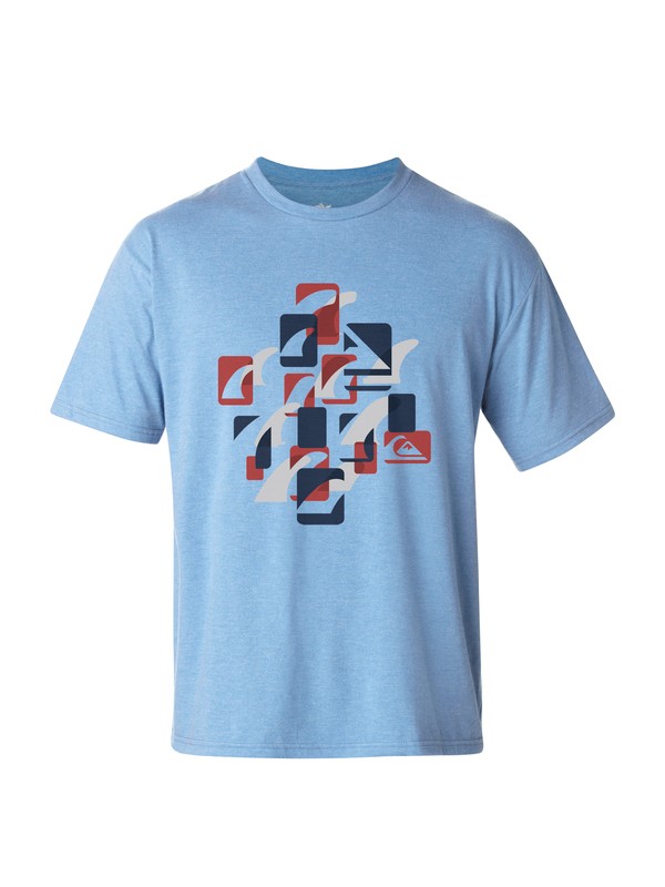 quiksilver, Men's Finley T-Shirt, WATERFALL HEATHER (bjlh) 0 Men's Finley T-Shirt AQMZT03025 Quiksilver