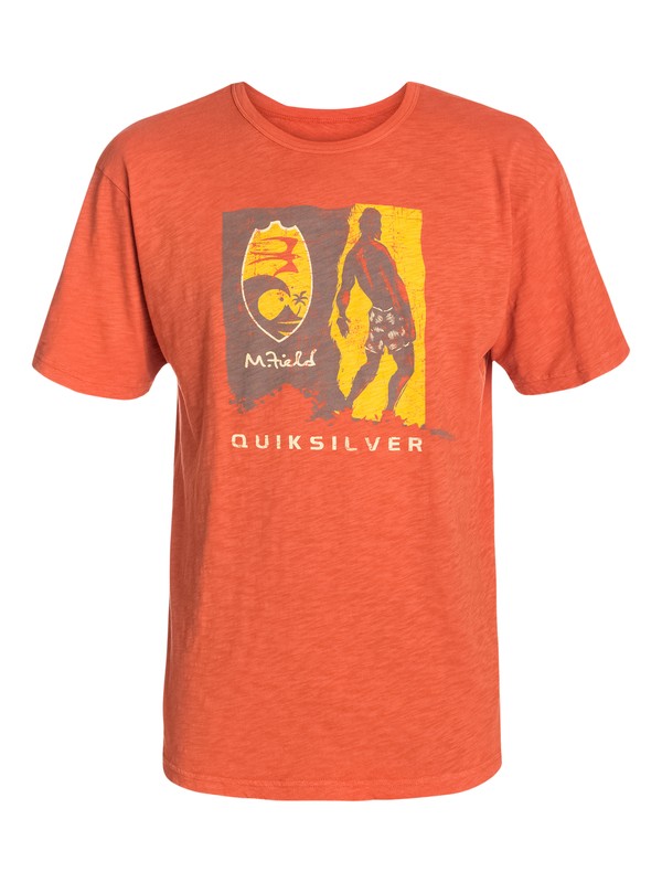 quiksilver, Men's Woodblock T-Shirt, ORANGE (cmc0) 0 Men's Woodblock T-Shirt AQMZT03033 Quiksilver