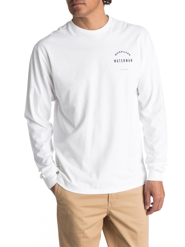 quiksilver, Waterman WTR Defined Long Sleeve Tee, WHITE (wbb0) 0 Waterman WTR Defined Long Sleeve Tee White AQMZT03255 Quiksilver