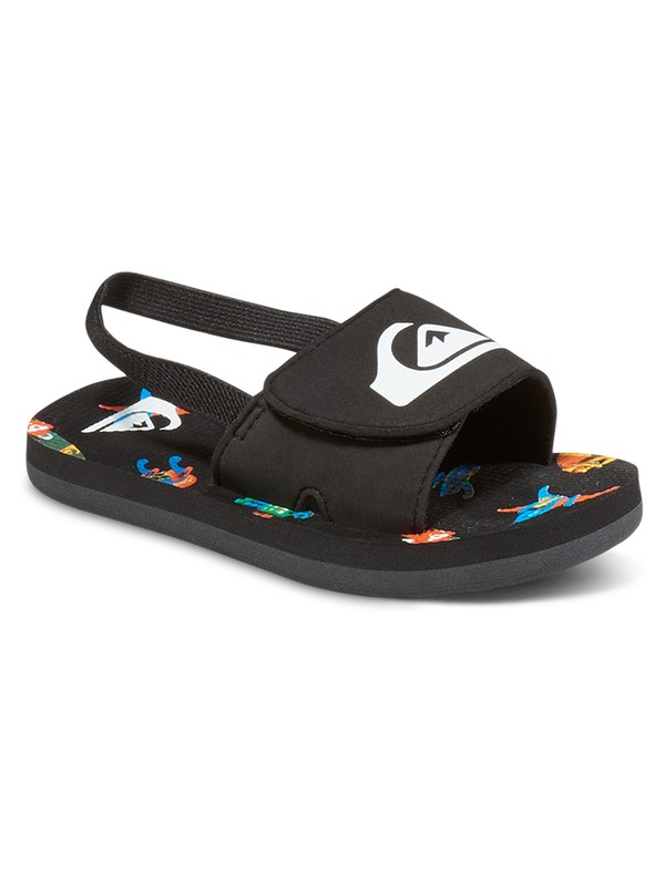 quiksilver, Molokai - Tongs, BLACK/WHITE/RED (xkwr) 0 Molokai - Tongs Noir AQTL100005 Quiksilver