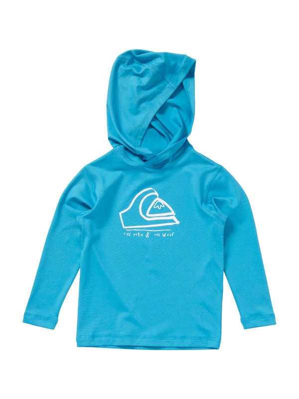 quiksilver, Toddlers Mounds Hoodie Rashguard, CYAN (bkv0) 0 Toddlers Mounds Hoodie Rashguard AQTWR00013 Quiksilver