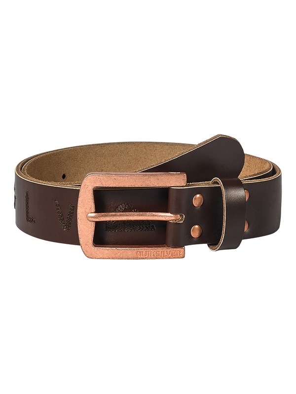 quiksilver, Whip Leather Belt, CHOCOLATE (ctk0) 0 Whip Leather Belt AQYAA03005 Quiksilver