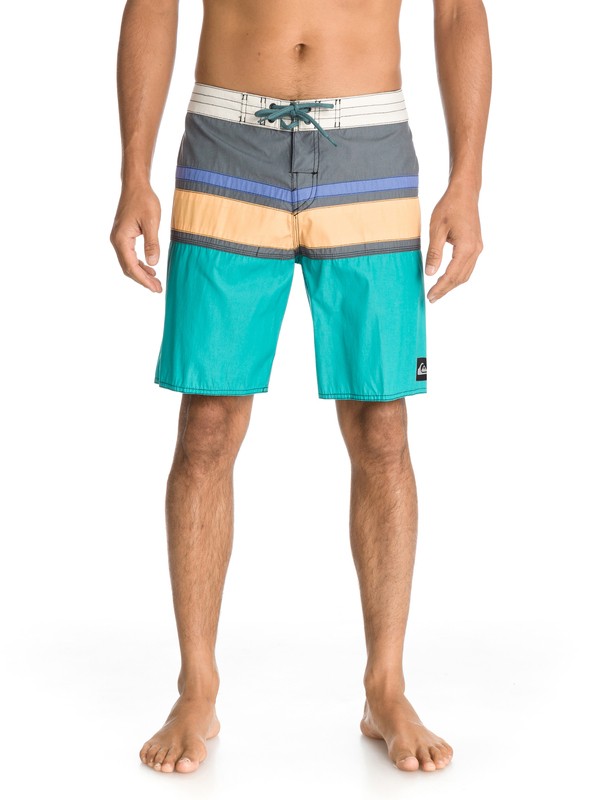 quiksilver, Panel Stripe 19" boardshorts, BALTIC (blk0) 0 Panel Stripe 19" boardshorts AQYBS00182 Quiksilver