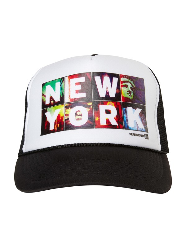 quiksilver, NY Icons Trucker Hat, WHITE (wbb0) 0 NY Icons Trucker Hat AQYHA00290 Quiksilver