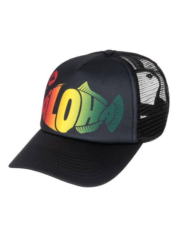 quiksilver, Humu Trucker Hat, BLACK (kvj0) 0 Humu Trucker Hat AQYHA03169 Quiksilver