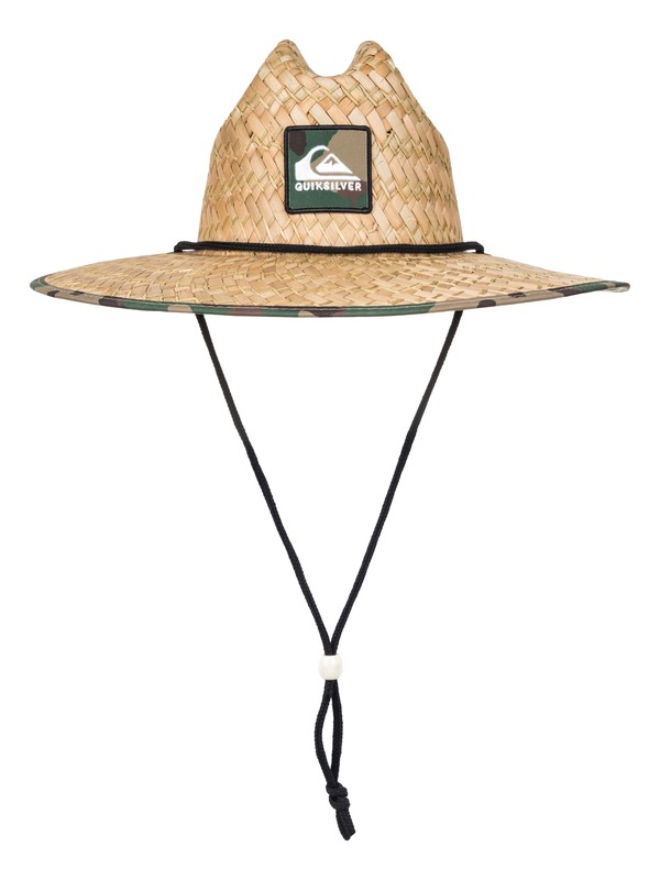 quiksilver, Outsider Straw Lifeguard Hat, BLACK (kvj0) 0 Outsider Straw Lifeguard Hat Black AQYHA03218 Quiksilver