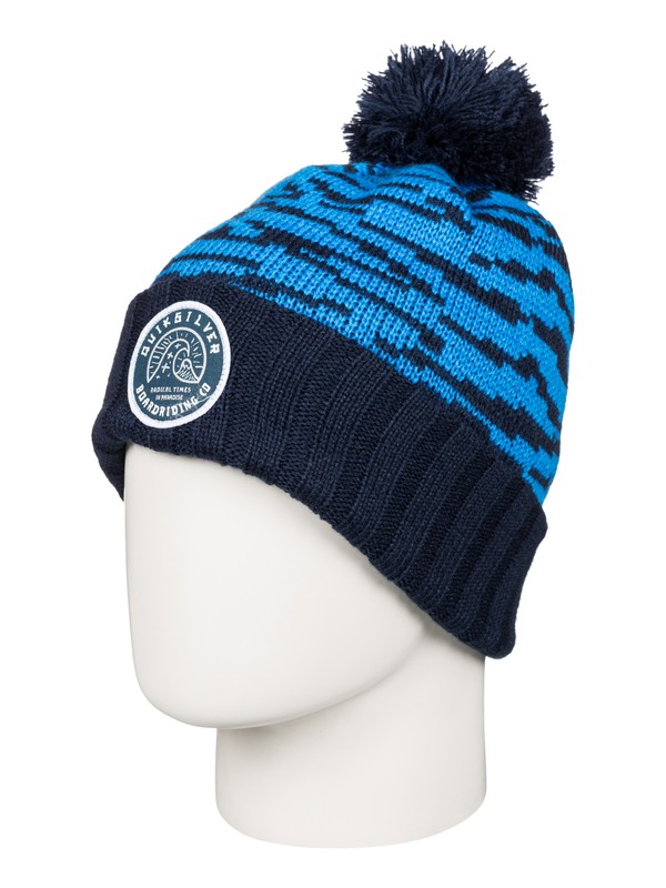 quiksilver, Brockhill - Bonnet à pompon, BRILLIANT BLUE (bnl0) 0 Brockhill - Bonnet à pompon Bleu AQYHA03564 Quiksilver