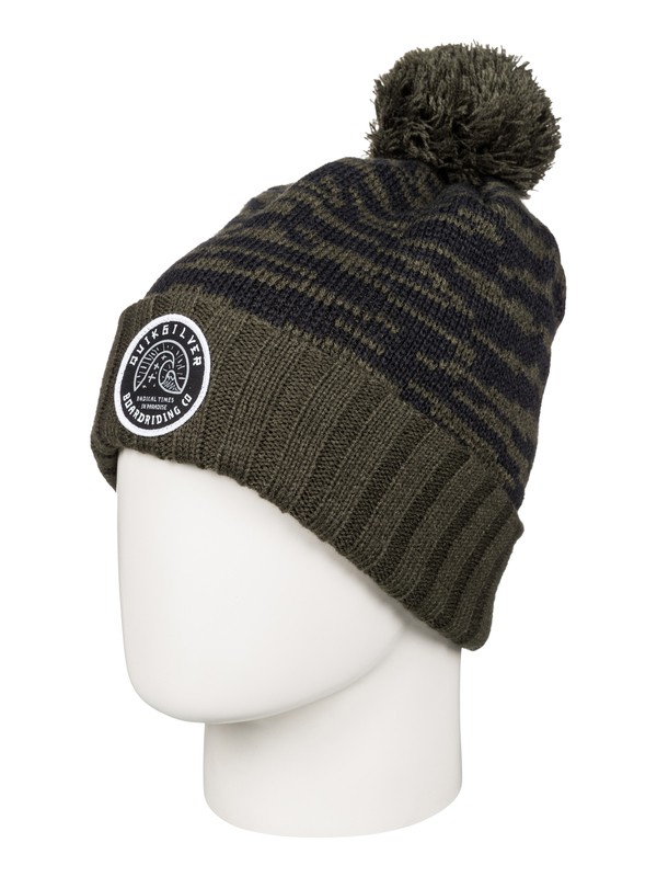 quiksilver, Brockhill - Bonnet à pompon, FOREST NIGHT (csn0) 0 Brockhill - Bonnet à pompon Marron AQYHA03564 Quiksilver