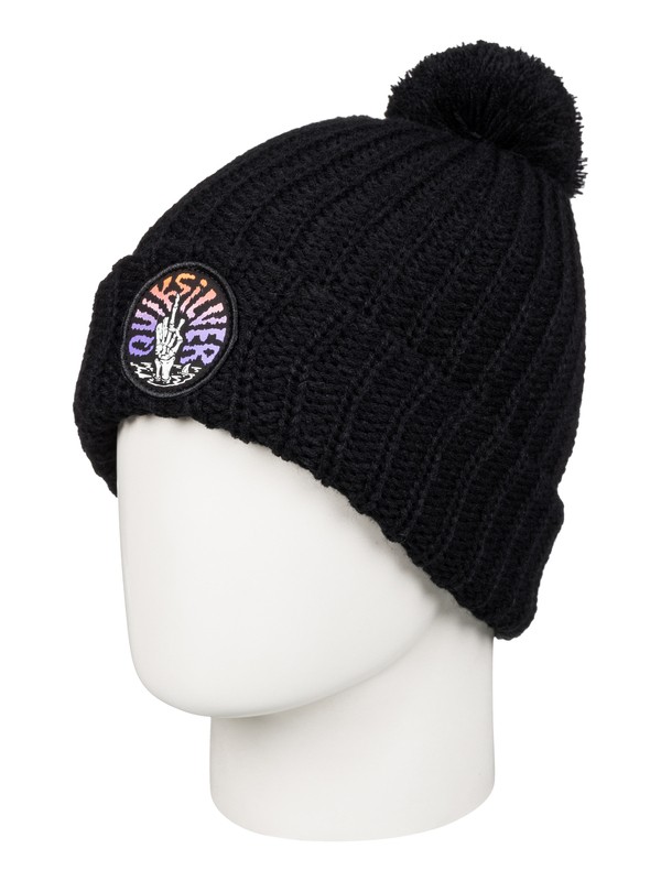 quiksilver, Roudy - Bonnet à pompon, BLACK (kvj0) 0 Roudy - Bonnet à pompon Noir AQYHA03566 Quiksilver
