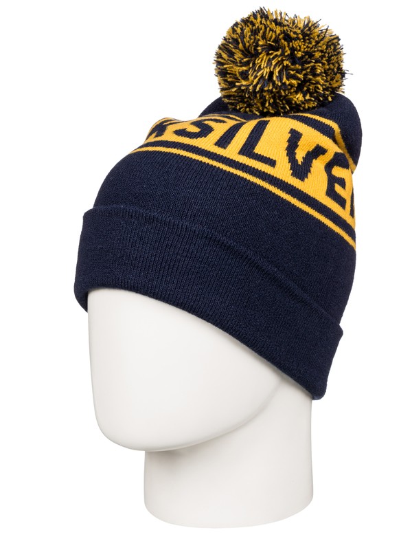 quiksilver, Bunkles Bobble Hat, NAVY BLAZER (byj0) 0 Bunkles Bobble Hat Blue AQYHA03650 Quiksilver
