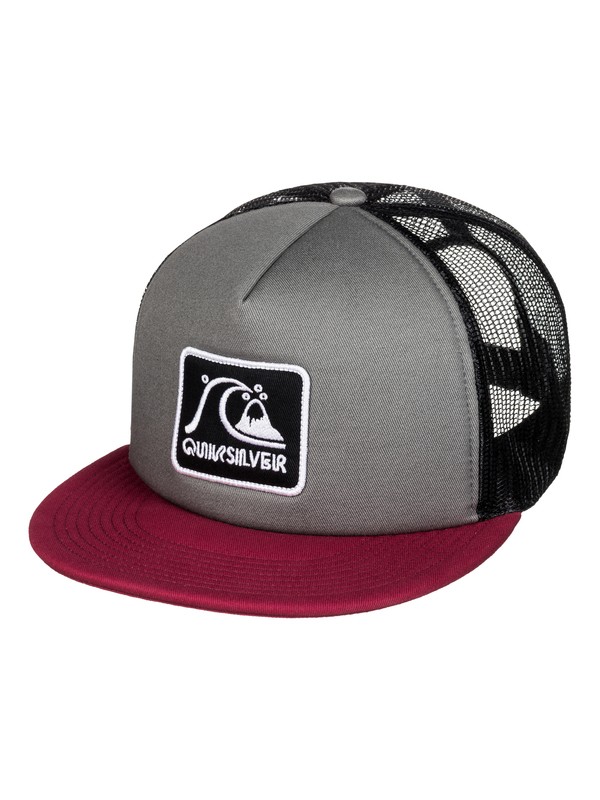 quiksilver, Graffed Trucker Hat, QUIET SHADE (kze0) 0 Graffed Trucker Hat Black AQYHA03726 Quiksilver