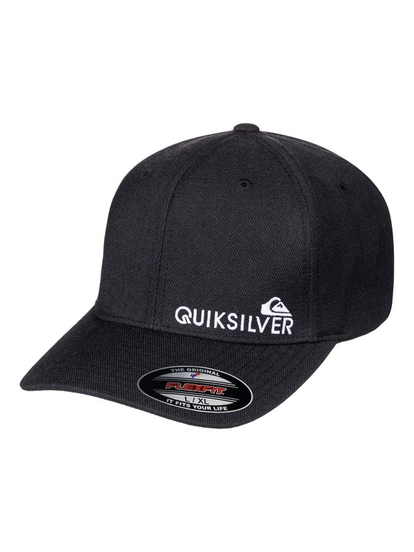 quiksilver, Men's Sidestay Flexfit Hat, BLACK HEATHER (krph) 0 Men's Sidestay Flexfit Hat Black AQYHA03927 Quiksilver
