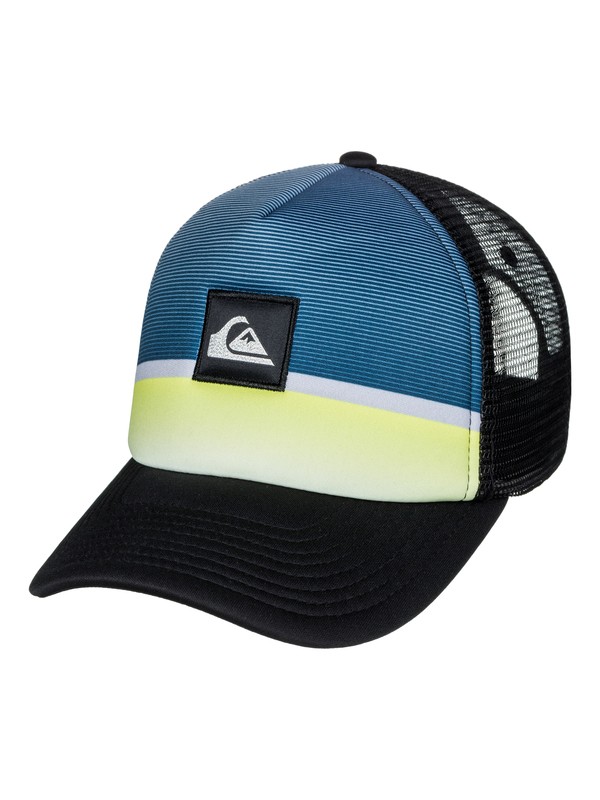 quiksilver, Men's Stripe Downer Trucker Hat, BLUE LIGHT (bek0) 0 Men's Stripe Downer Trucker Hat Blue AQYHA03932 Quiksilver