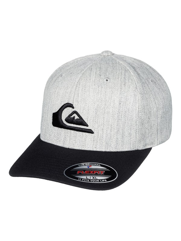 quiksilver, Men's Mountain And Wave Flexfit Hat, MEDIUM GREY HEATHER (kpwh) 0 Men's Mountain And Wave Flexfit Hat Black AQYHA03978 Quiksilver