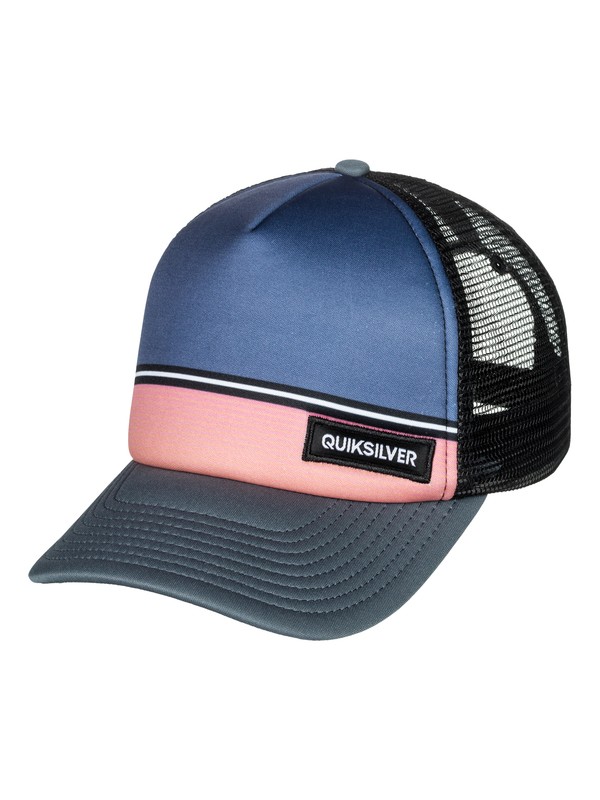 quiksilver, Stripe Stare - Trucker Hat, VINTAGE INDIGO (byl0) 0 Stripe Stare - Trucker Hat Blue AQYHA04061 Quiksilver