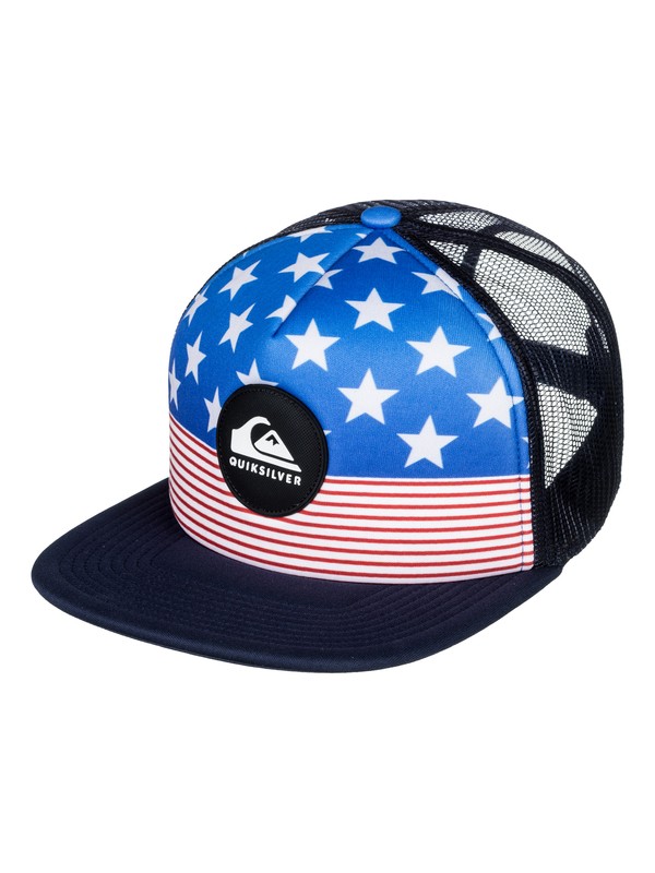 quiksilver, Faded Out - Trucker Hat, BRIGHT COBALT (bpc0) 0 Faded Out - Trucker Hat Blue AQYHA04070 Quiksilver