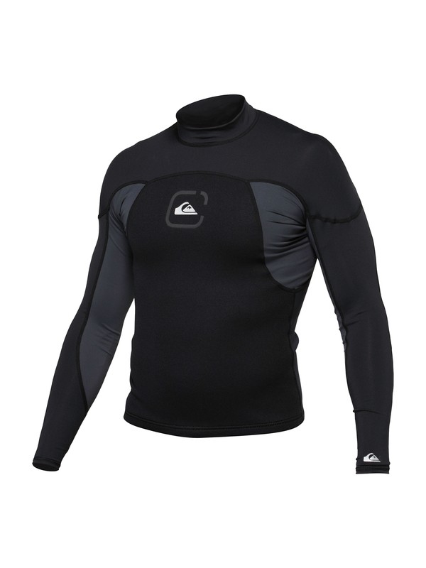 quiksilver, Syncro 1mm Neo Surf Shirt, BLACK / GRAPHITE (xkks) 0 Syncro 1mm Neo Surf Shirt AQYJL00004 Quiksilver