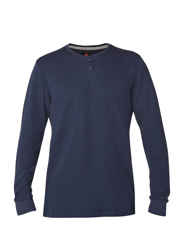 quiksilver, Sunset Ranch Long Sleeve Henley, NAVY BLAZER (byj0) 0 Sunset Ranch Long Sleeve Henley AQYKT03010 Quiksilver