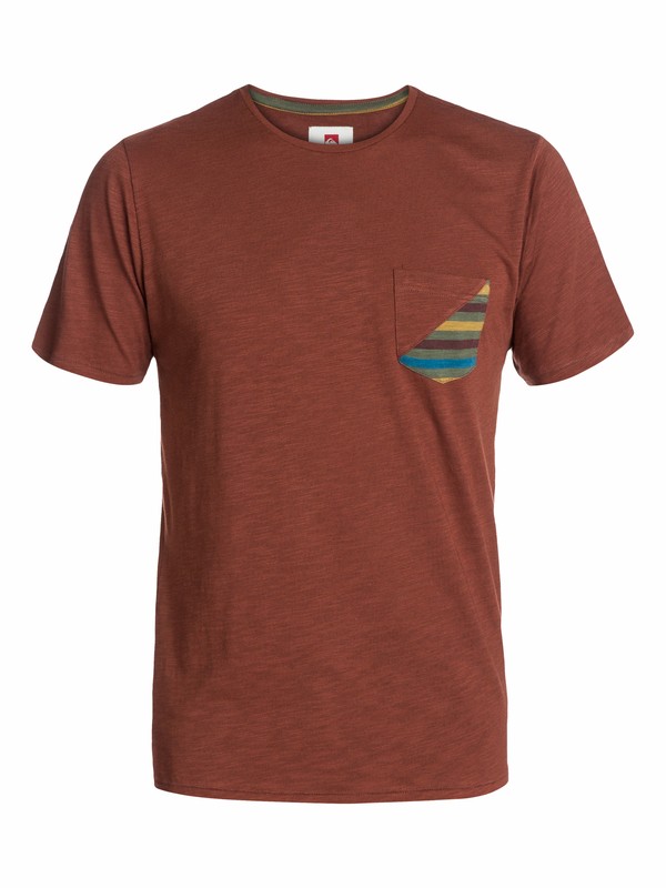 quiksilver, Slip Slide Pocket T-Shirt, BAKED CLAY (cqn0) 0 Slip Slide Pocket T-Shirt AQYKT03029 Quiksilver