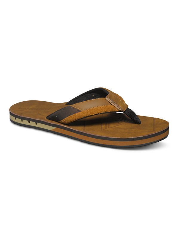 quiksilver, Hiatus - Ledersandalen, BROWN/BLACK/BROWN (xckc) 0 Hiatus - Ledersandalen AQYL100032 Quiksilver